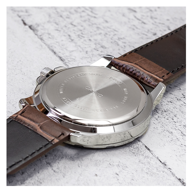 WW1137 Casio Enticer Date Silver Belt Watch MTP-VD01L-8EVUDF