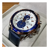WW0221 Casio Edifice Chronograph Leather Belt Watch EFR-539L-7CVUDF