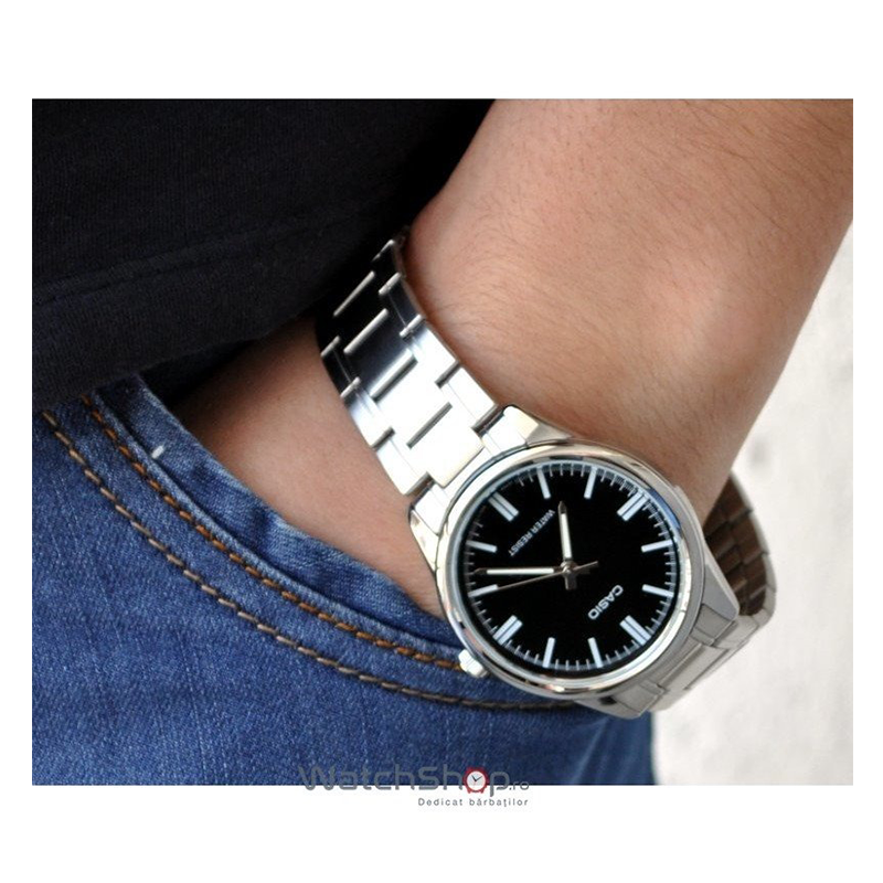 WW1098 Casio Enticer Silver Chain Watch MTP-V005D-1AUDF
