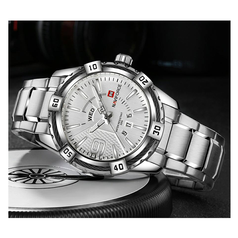 WW1151 Naviforce Day Date Chain Watch NF9117M