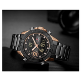 WW1131 Naviforce Multifunction Dual Time Chain Watch NF9146M