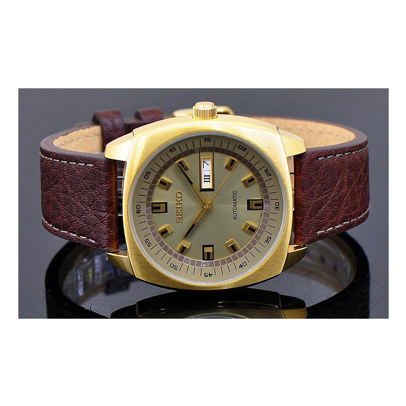 WW0931 Seiko Automatic Day Date Belt Watch SNKN02K1
