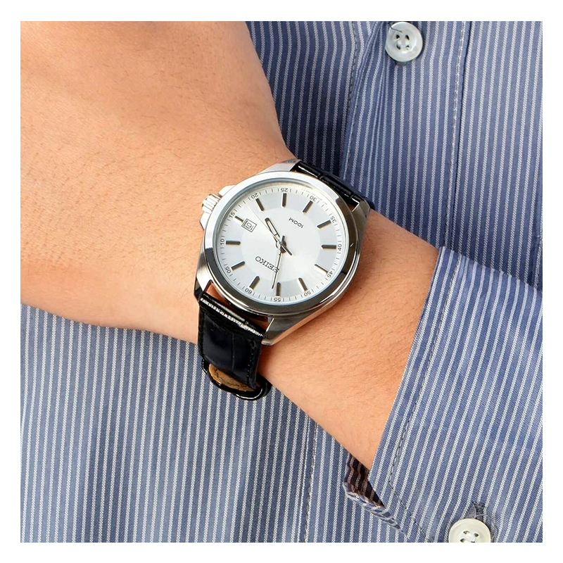 WW0912 Seiko Date Leather Belt Watch SUR065P1