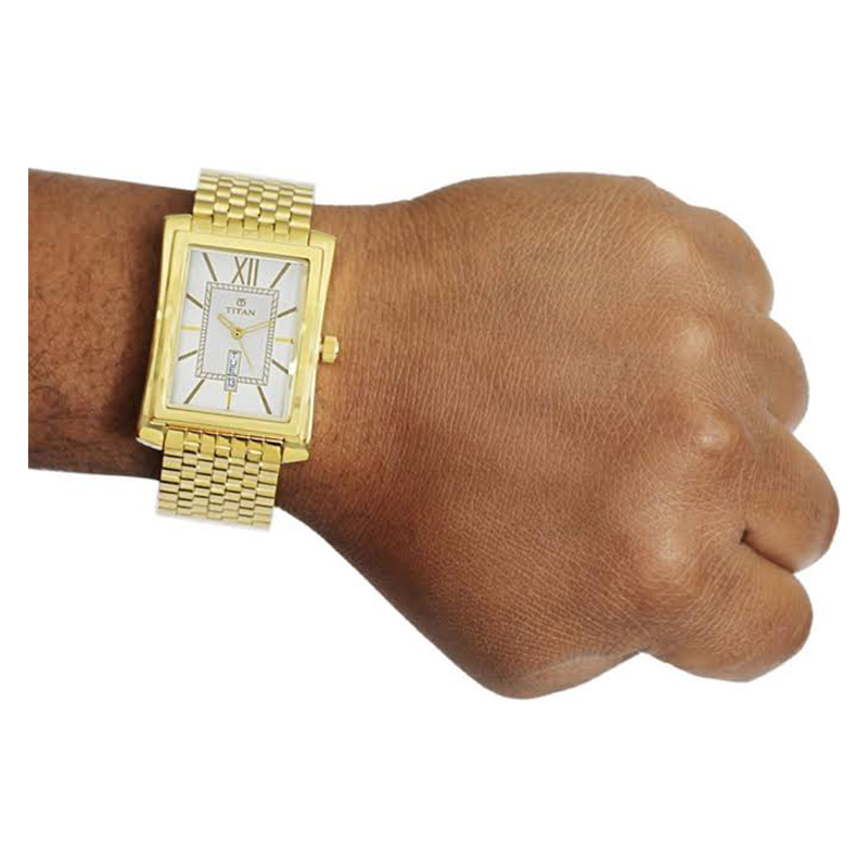 WW0706 Titan Karishma Day Date Chain Watch 90023YM03