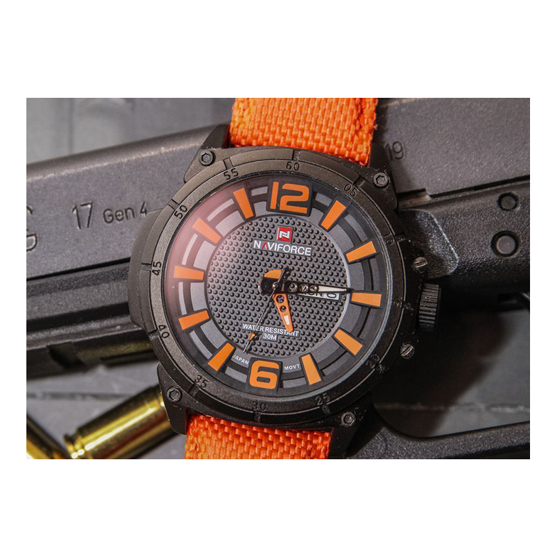 WW0563 Naviforce Day Date Nylon Belt Watch NF9066M