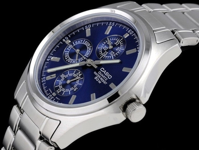 WW0085 Casio Enticer Multifunction Chain Watch MTP-1246D-2AVDF