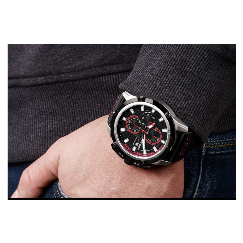 WW0480 Megir Chronograph Leather Belt Watch