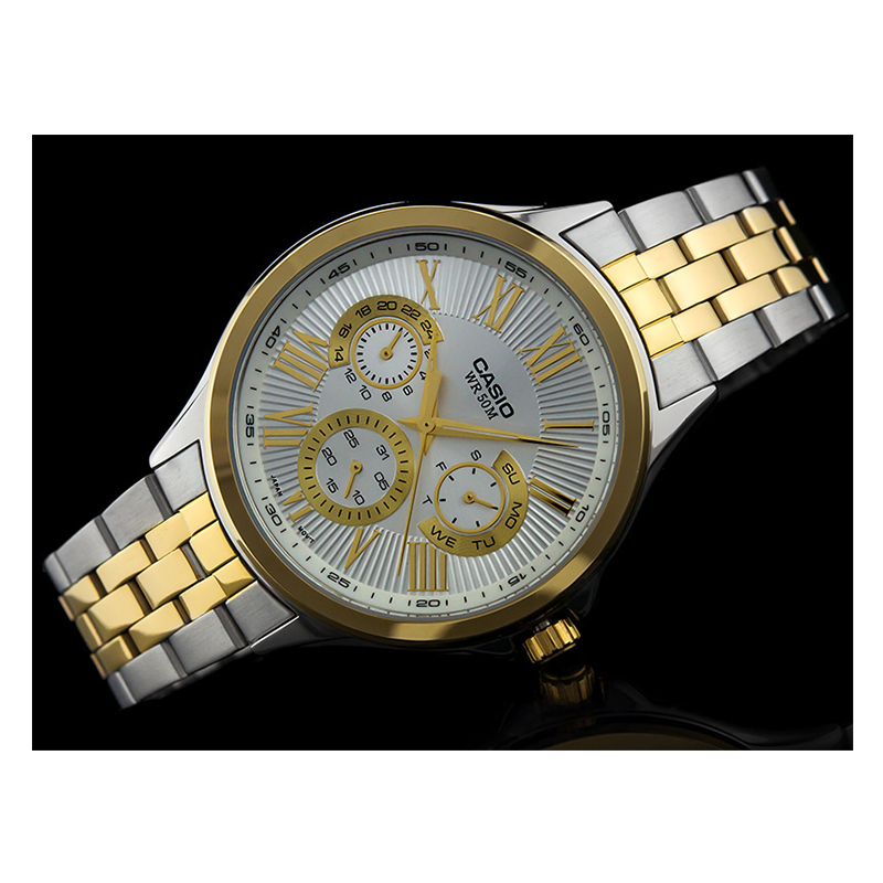 WW1015 Casio Enticer Multifunction Chain Watch MTP-E308SG-7AVDF