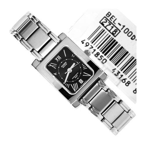 WW0296 Casio Beside Date Stainless Steel Ladies Chain Watch BEL-100D-1A2VDF