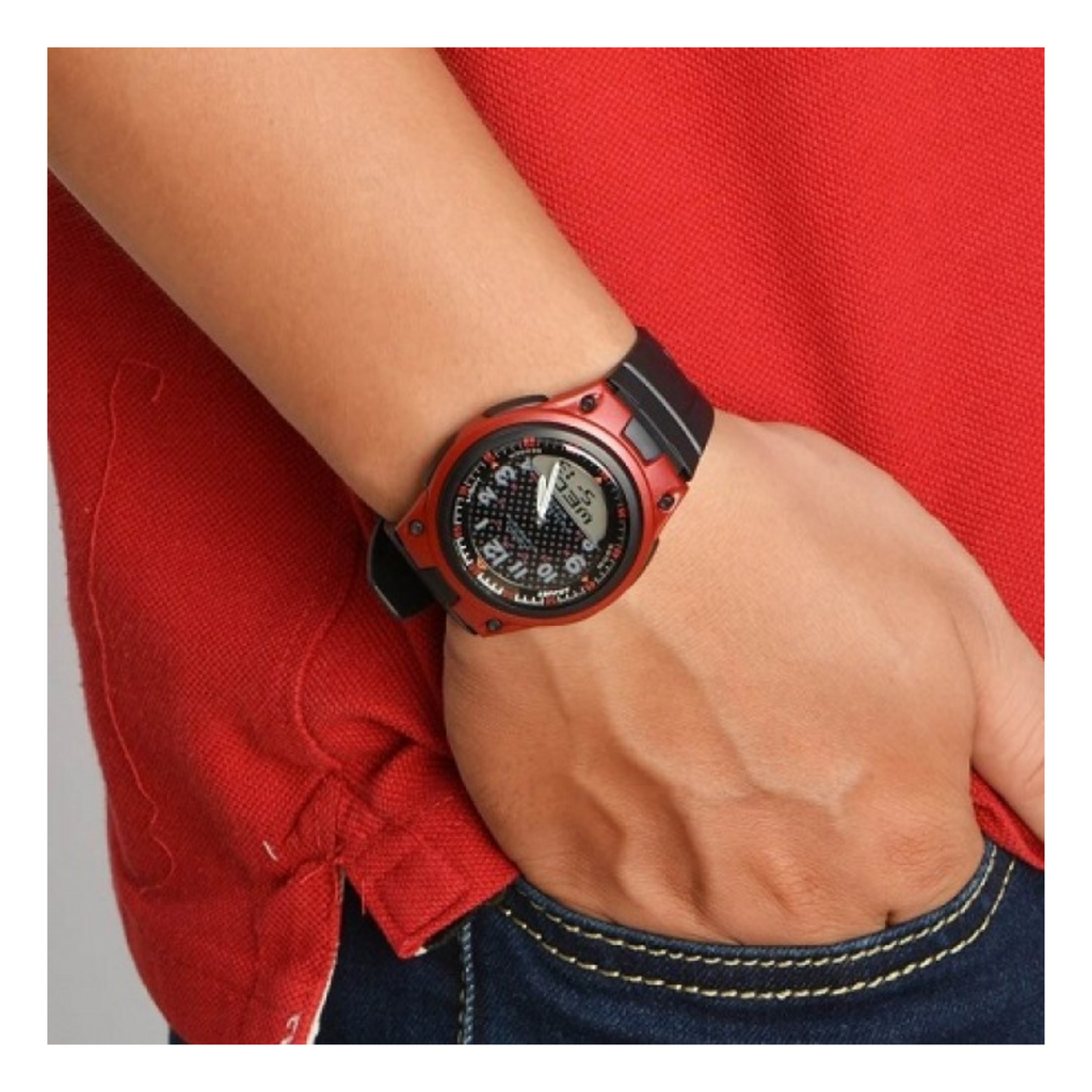 WW1311 Casio Youth Dual Time Resin Belt Watch AW-80-4BVDF