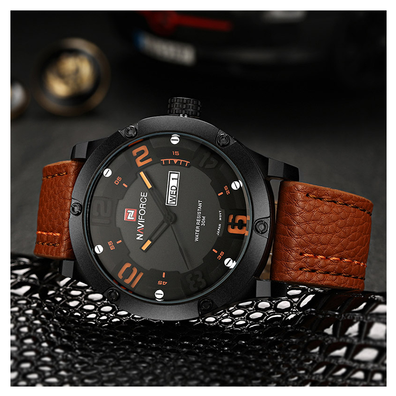WW0647 Naviforce Day Date Belt Watch