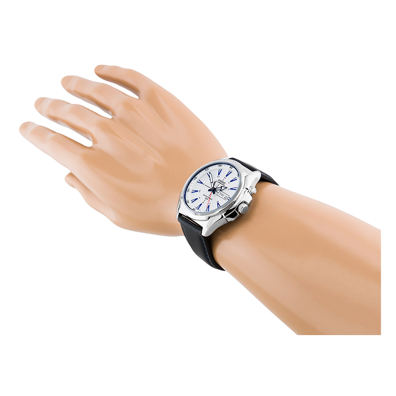 WW1048 Casio Enticer Day Date Illuminator Leather Belt Watch MTP-E200L-7AVDF