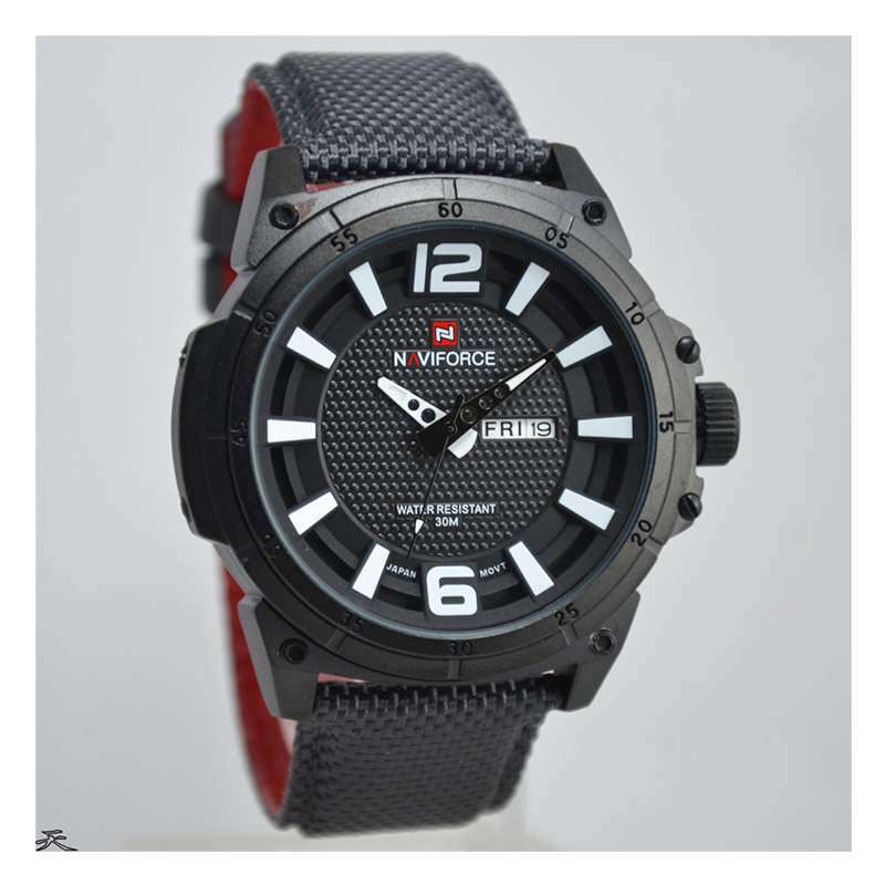 WW0565 Naviforce Day Date Nylon Belt Watch NF9066M