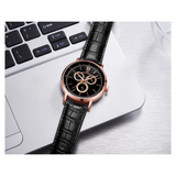 WW1009 Naviforce Sweep Second Multifunction Leather Belt Watch NF3002M
