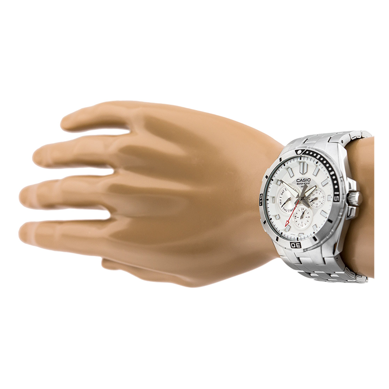 WW0365 Casio Enticer Multifunction Stainless Steel Chain Watch MTD-1060D-7AVDF
