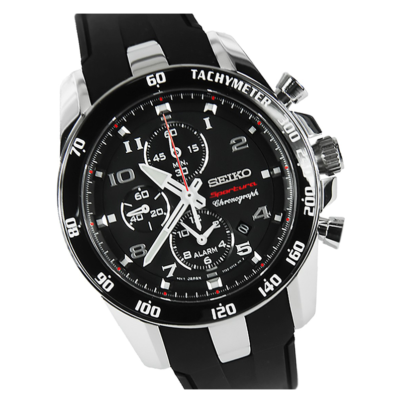 WW0968 Seiko Sportura Alarm Chronograph Belt Watch SNAE87P1