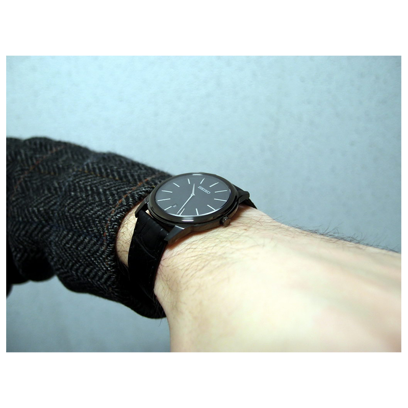 WW0914 Seiko Slim Date Leather Belt Watch SKP375P1