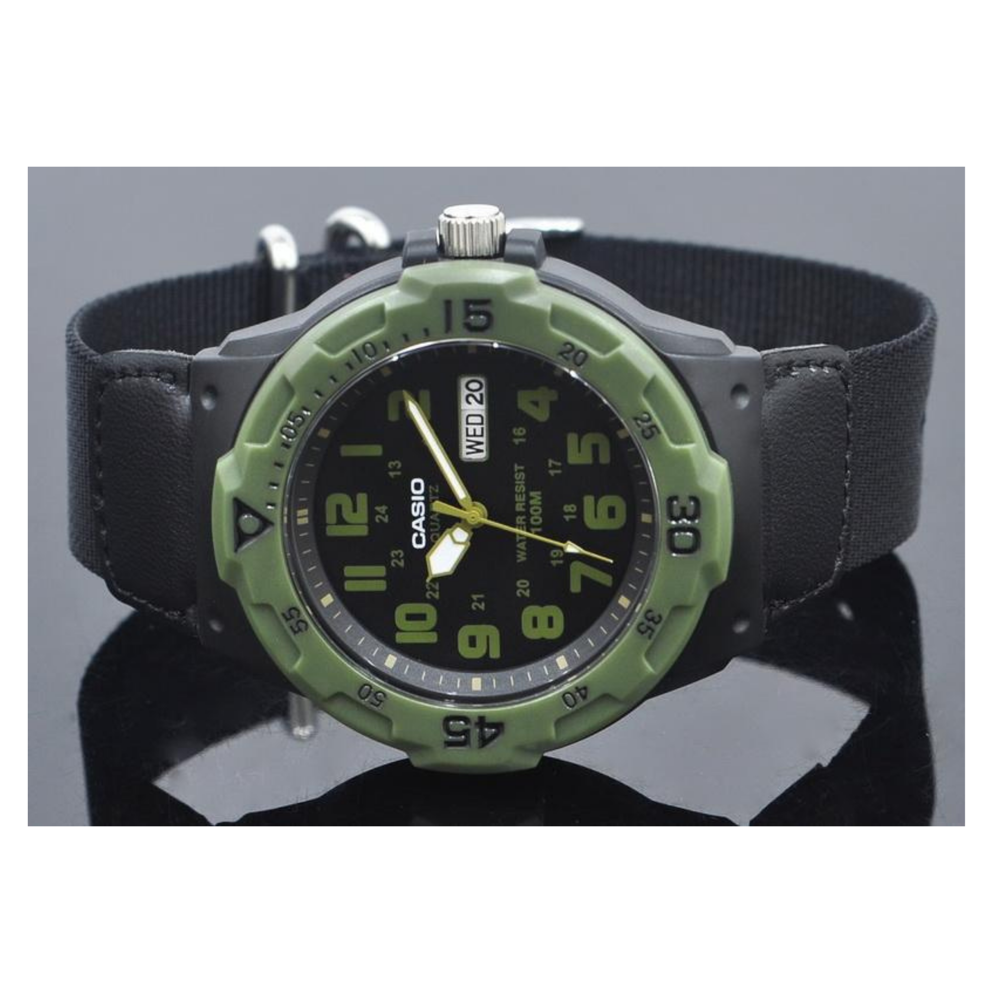WW1256 Casio Youth Day Date Nylon Belt Watch MRW-200HB-1BVDF