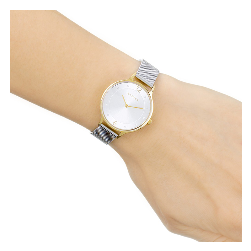 Anita steel top mesh watch