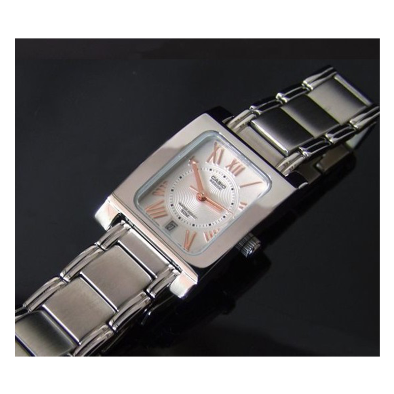 WW0300 Casio Beside Date Stainless Steel Ladies Chain Watch BEL-100D-7A3VDF