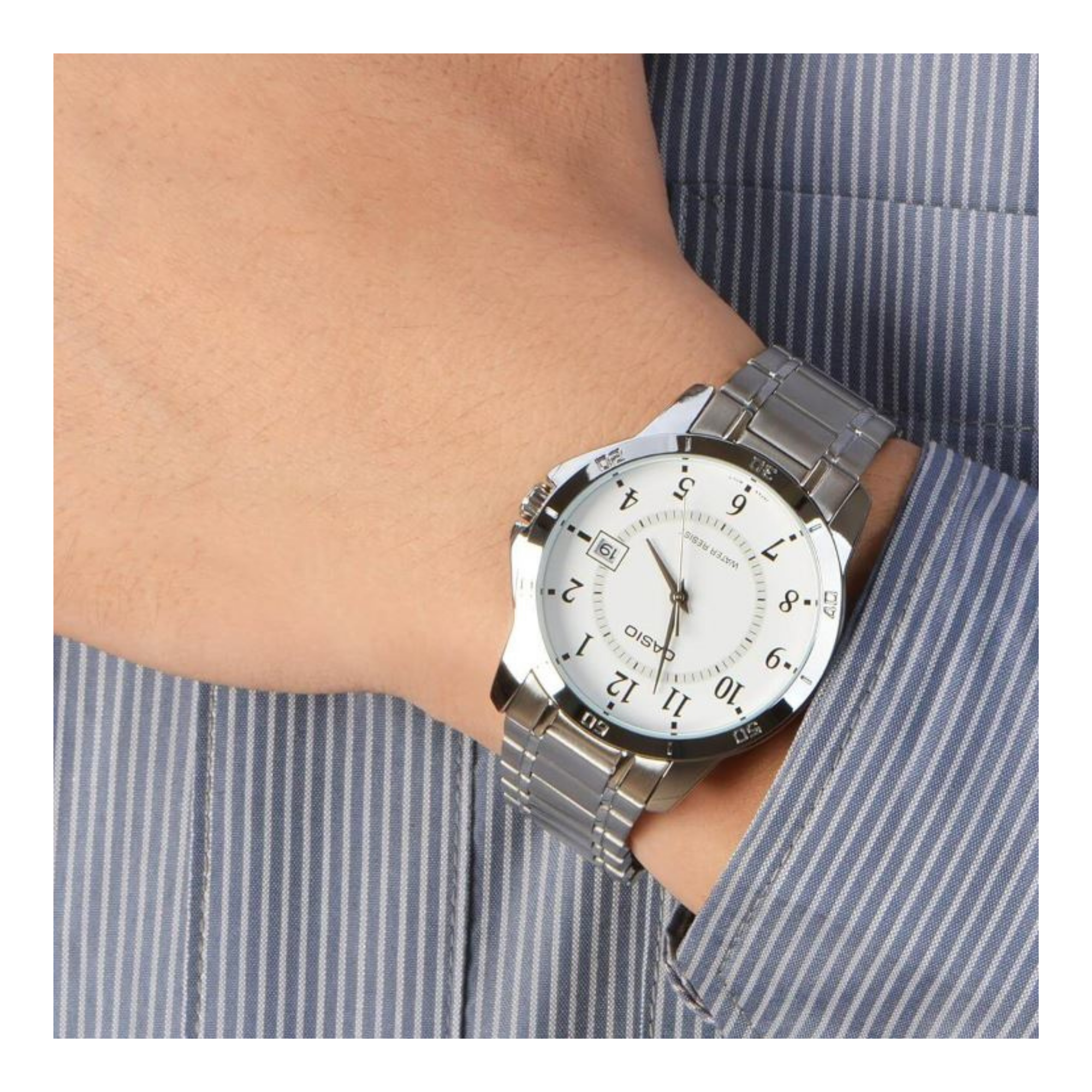 WW1272 Casio Standard Date Chain Watch MTP-V004D-7BUDF