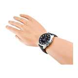 WW0211 Casio Enticer Dual Time Stainless Steel Leather Belt Watch AMW-830L-1AVDF