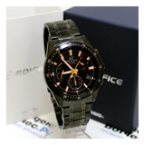 WW0226 Casio Edifice Chronograph Stainless Steel Black Chain Watch EFV-540DC-1BVUDF