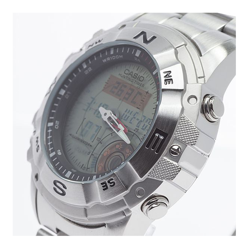 WW0291 Casio Hunting Gear Stainless Steel Chain Watch AMW-704D-7AVDF