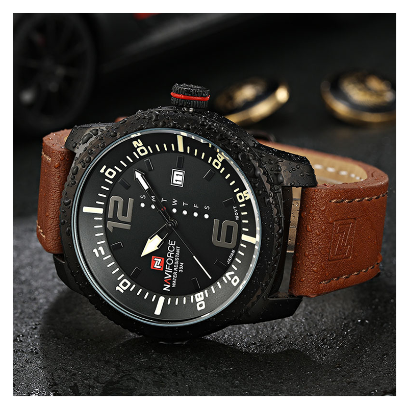 WW0348 Naviforce Day Date Belt Watch