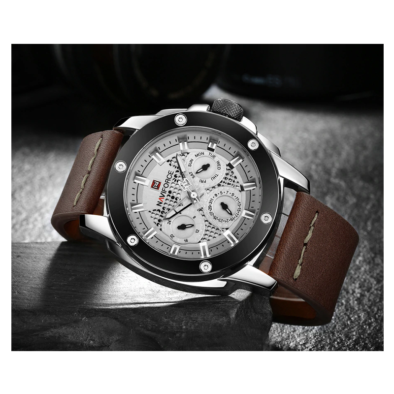 WW1112 Naviforce Multifunction Leather Belt Watch NF9116M
