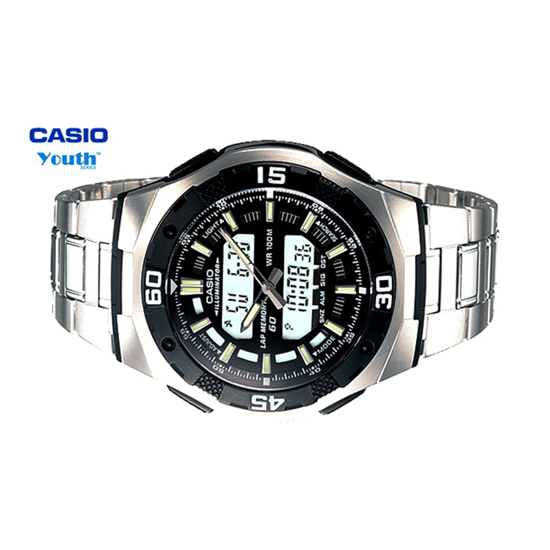 WW0391 Casio Sports Multifunction Chain Watch Casio AQ-164WD-1AV