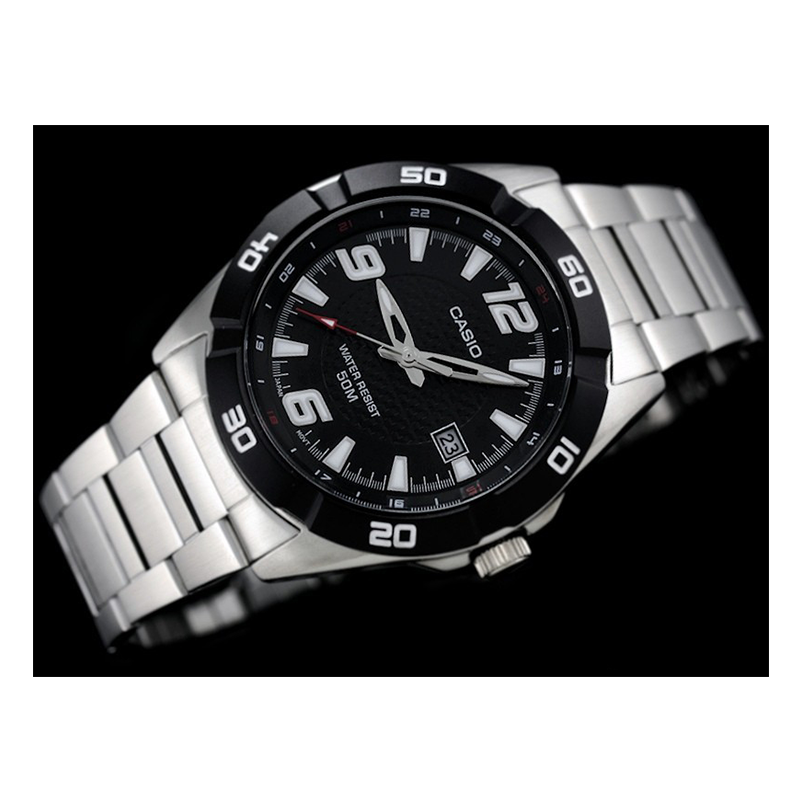 WW0408 Casio Enticer Date Chain Watch MTP-1292D-1AVDF