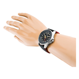 WW0238 Casio Enticer Sweep Second Leather Belt Watch MTP-SW320L-1AVDF