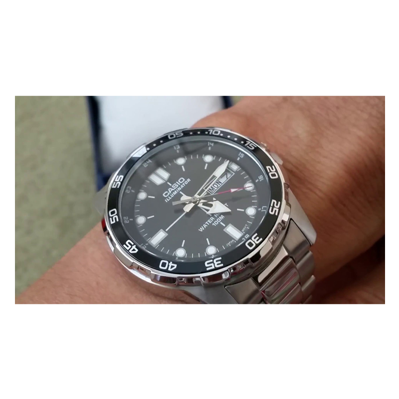 WW0448 Casio Day Date Chain Watch MTD-1079D-1AV