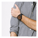 WW0263 Fossil Nate Chronograph Black Stainless Steel Chain Watch JR1356
