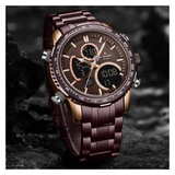 WW1208 Naviforce Multifunction Dual Time Chain Watch NF9182M
