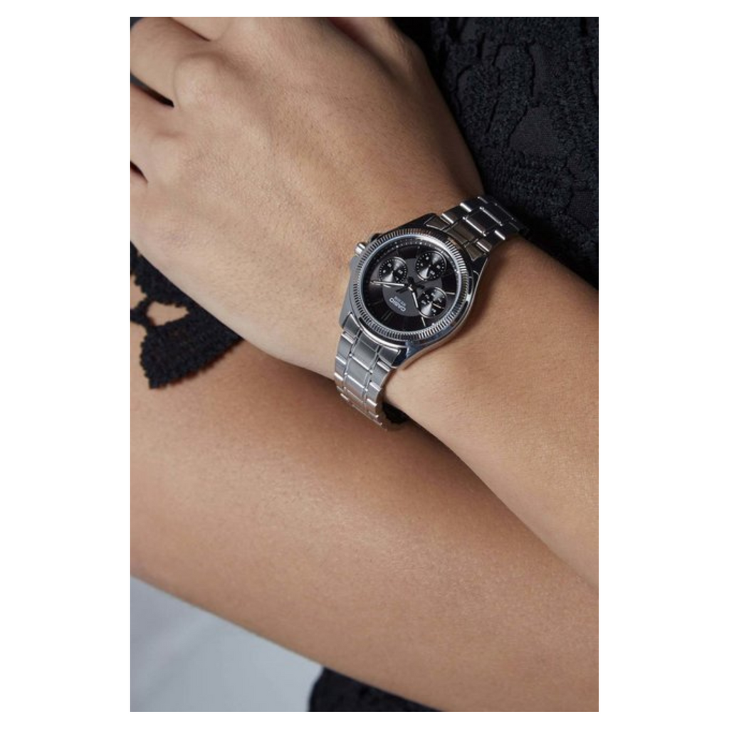 WW1282 Casio Enticer Multifunction Ladies Chain Watch LTP-2088D-1AVDF
