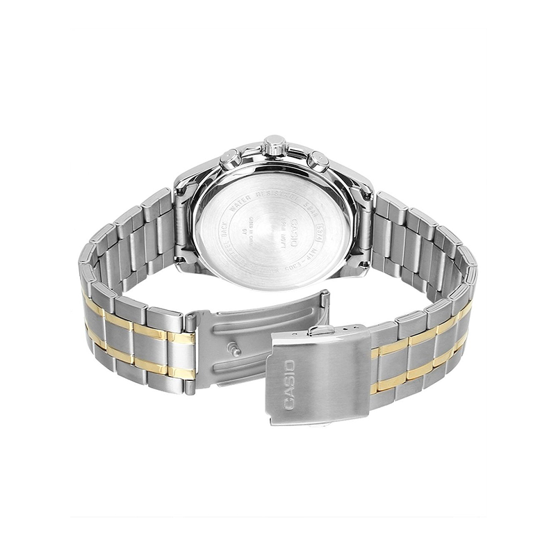 WW0602 Casio Enticer Day Date Chain Watch MTP-E305SG-9AVDF