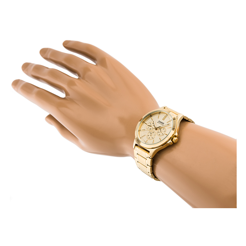 WW0157 Casio Enticer Multifunction Golden Chain Watch MTP-V300G-9AUDF