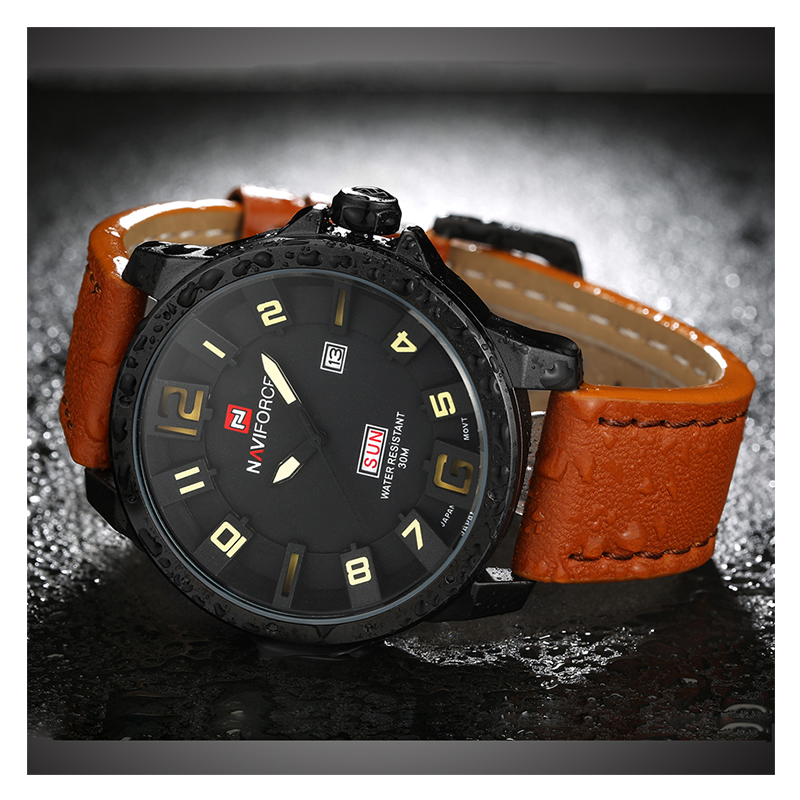 WW0557 Naviforce Day Date Belt Watch