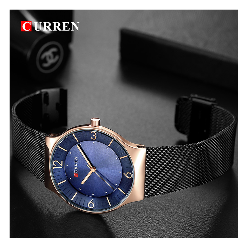 WW0158 Curren Slim Mesh Chain Watch