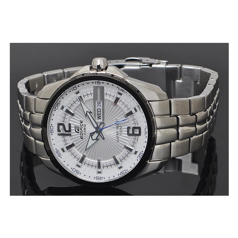 WW0382 Casio Edifice Day Date Stainless Steel Chain Watch EF-131D-7AVUDF