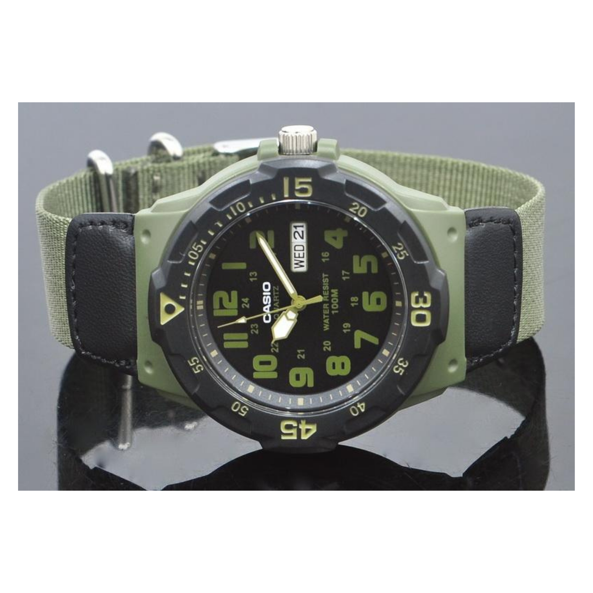 WW1257 Casio Youth Day Date Nylon Belt Watch MRW-200HB-3BVDF
