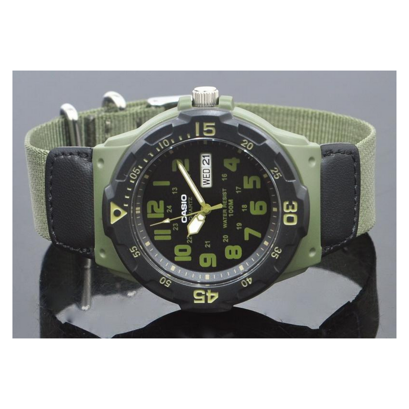 WW1256 Casio Youth Day Date Nylon Belt Watch MRW-200HB-3BVDF