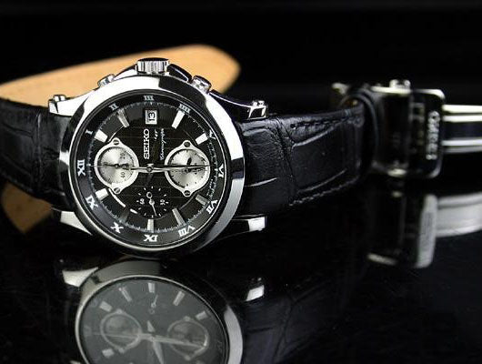 WW0875 Seiko Premier Chronograph Chain Watch SNA587P1