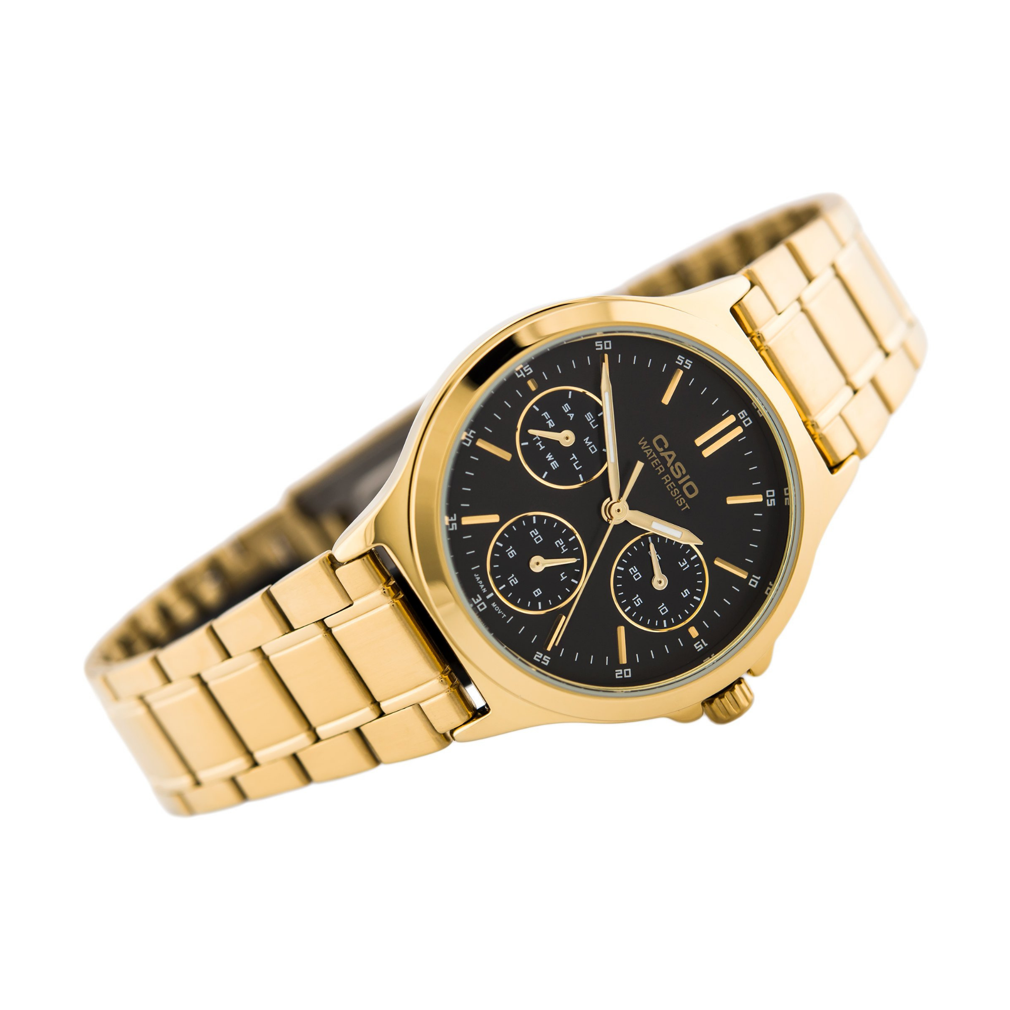 WW1228 Casio Enticer Multifunction Golden Ladies Chain Watch LTP-V300G-1AUDF