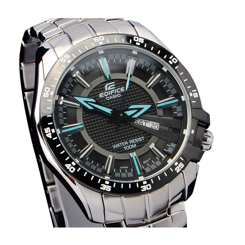 WW0383 Casio Edifice Day Date Stainless Steel Chain Watch EF-130D-1A2VDF