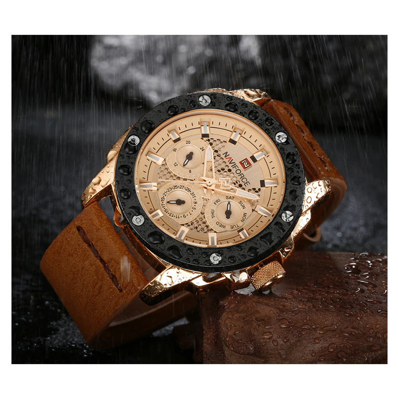 WW1111 Naviforce Multifunction Leather Belt Watch NF9116M