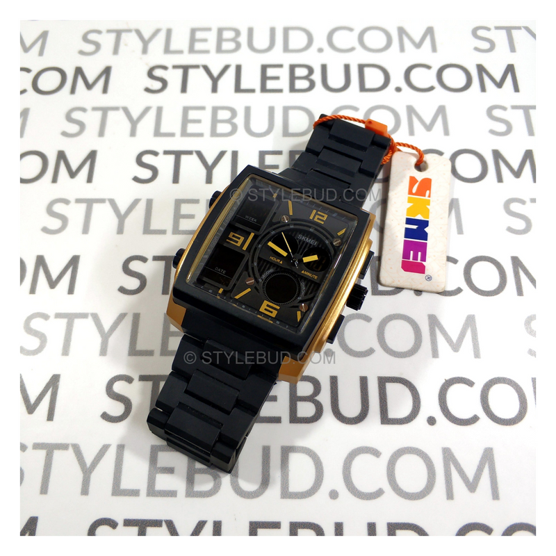 SKMEI Multifunction Dual Time PU Chain Watch 1274 in Bangladesh