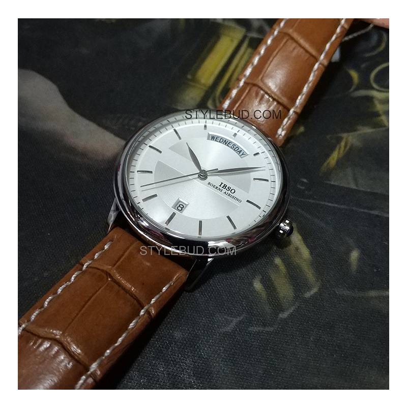 WW0735 IBSO Day Date Leather Belt Watch S3978G